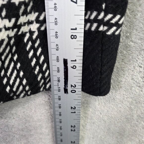 Womens Talbots Black & White Plaid Wool Blend Lined Pencil Mini Skirt Size 8 - Picture 7 of 8